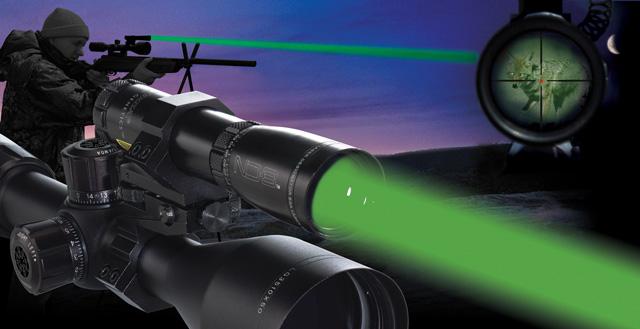 Комплект тактический, подствольный лазерный фонарь ночного видения BSA ND-3 laser genetics (зеленый лазер)